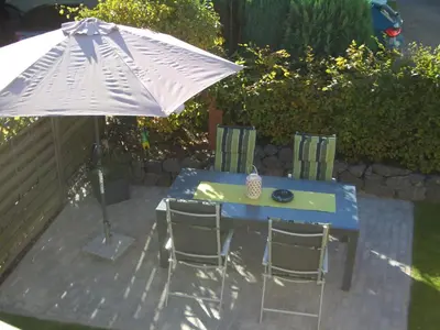 Ein Garten an der Unterkunft Ferienwohnung RheinSpaziert