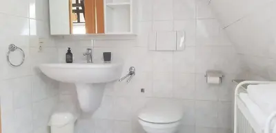Ein Badezimmer in der Unterkunft Penthouse Ferienwohnung Boppard Zentrum, sonnige Dachterrasse