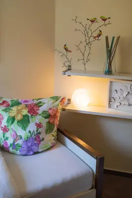 Ein Sitzbereich in der Unterkunft Haus Flora - Ferienwohnungen