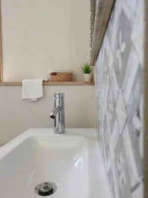 Ein Badezimmer in der Unterkunft Bonnys Ferienwohnung