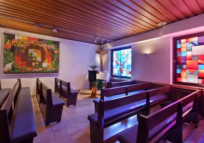 Ein Sitzbereich in der Unterkunft Landhotel Karrenberg