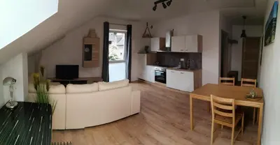 Küche/Küchenzeile in der Unterkunft Sonnenufer Apartment & Moselwein I