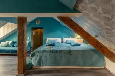 Ein Bett oder Betten in einem Zimmer der Unterkunft Altes Schwesternhaus - Homesite Apartments - bis 20 Personen