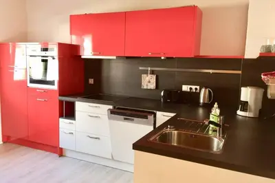 Küche/Küchenzeile in der Unterkunft Hinter Burg, Haus mit Garten