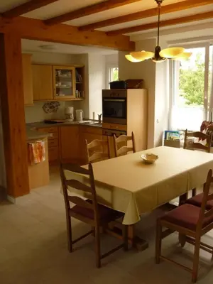 Küche/Küchenzeile in der Unterkunft Loogher Mühle Neubau