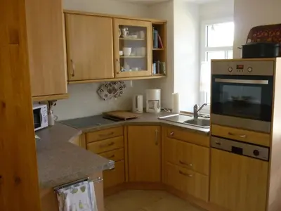 Küche/Küchenzeile in der Unterkunft Loogher Mühle Neubau