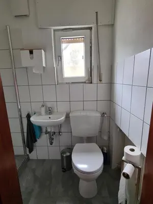 Ein Badezimmer in der Unterkunft Pension Larifari