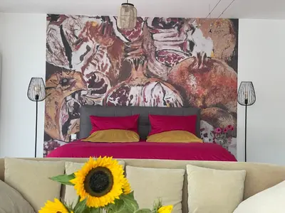 Ein Bett oder Betten in einem Zimmer der Unterkunft Ferienwohnung Berens