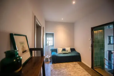 Ein Bett oder Betten in einem Zimmer der Unterkunft Sudhaus/Alte Brauerei