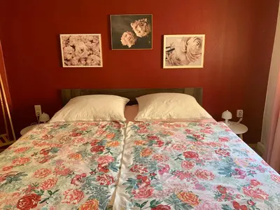 Ein Bett oder Betten in einem Zimmer der Unterkunft Am Kräutergarten