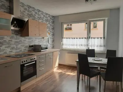 Küche/Küchenzeile in der Unterkunft Ferienwohnung Wilfried