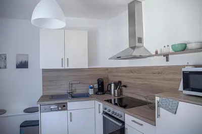 Küche/Küchenzeile in der Unterkunft Suite Cuveé Zell