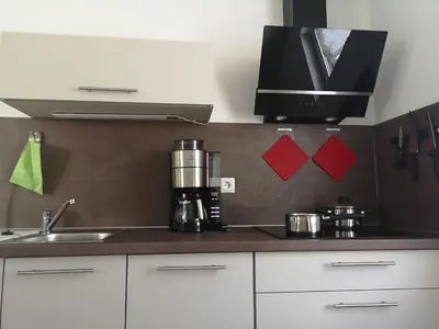 Küche/Küchenzeile in der Unterkunft Ferienwohnung Rheinsteig
