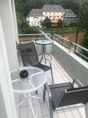 Ein Balkon oder eine Terrasse in der Unterkunft Apartment Naheblick