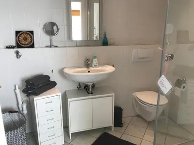 Ein Badezimmer in der Unterkunft Ferienwohnung Nele