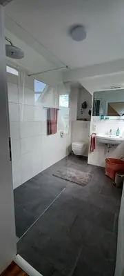 Ein Badezimmer in der Unterkunft Zur Rotbuche
