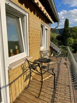Ein Balkon oder eine Terrasse in der Unterkunft Ferienwohnung „Zur alten Brauerei“
