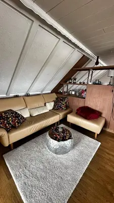 Ein Sitzbereich in der Unterkunft Ferienwohnung Hanna