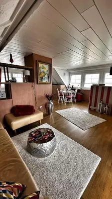 Ein Sitzbereich in der Unterkunft Ferienwohnung Hanna