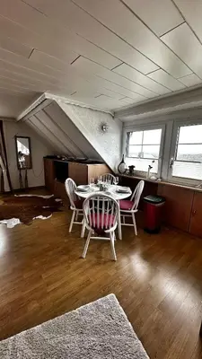 Ein Sitzbereich in der Unterkunft Ferienwohnung Hanna
