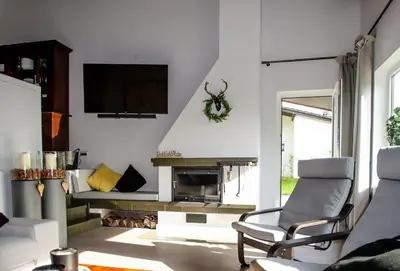 TV/Unterhaltungsangebot in der Unterkunft Eifel Cottage Biersdorf am See