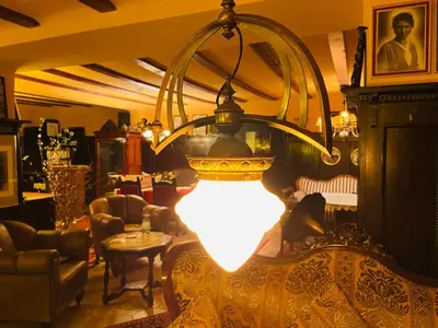 Ein Sitzbereich in der Unterkunft Hotel Anker