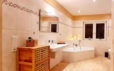 Ein Badezimmer in der Unterkunft Ferienhaus Antiquarius
