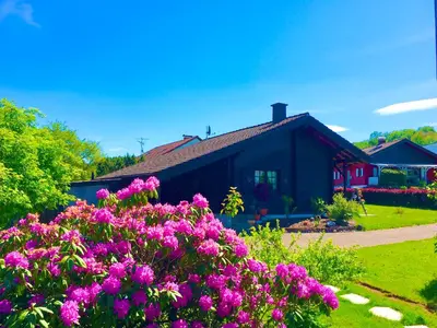 Ein Garten an der Unterkunft Ferienhaus Bergglück
