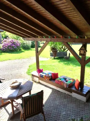 Ein Garten an der Unterkunft Ferienhaus Bergglück