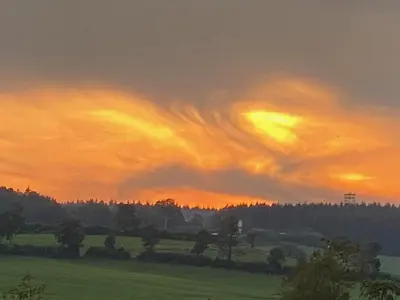 Blick auf den Sonnenuntergang/Sonnenaufgang von des Ferienhauses aus oder aus der Nähe