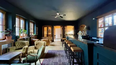 Ein Sitzbereich in der Unterkunft Die Strumpffabrik - Guesthouse