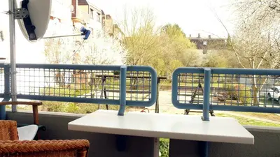 Ein Balkon oder eine Terrasse in der Unterkunft FeWo Wedemann 55543 Bad Kreuznach
