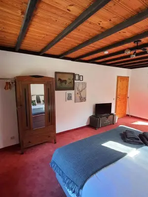 Ein Bett oder Betten in einem Zimmer der Unterkunft B&B Am Sahrbach
