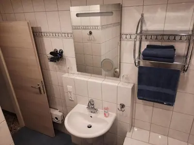 Ein Badezimmer in der Unterkunft Ferienwohnung Roter Riesling