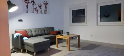 Ein Sitzbereich in der Unterkunft Ferienwohnung KaMa