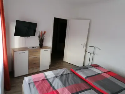 TV/Unterhaltungsangebot in der Unterkunft Ferienwohnung in der Marktstraße