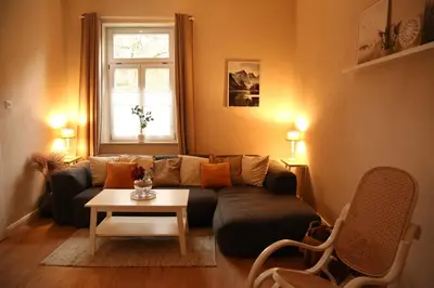 Ein Sitzbereich in der Unterkunft Villa Adelinde