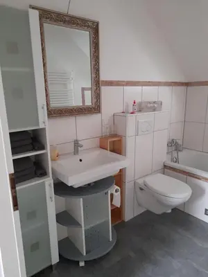 Ein Badezimmer in der Unterkunft Ferienwohnung Dieblich