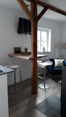 Ein Sitzbereich in der Unterkunft Leeseits