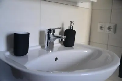 Ein Badezimmer in der Unterkunft Ferienwohnung Die Alte Schule