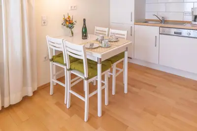 Küche/Küchenzeile in der Unterkunft Ferienwohnung 3 Am Petersberg