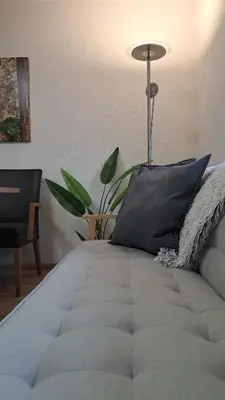 Ein Sitzbereich in der Unterkunft Ferienwohnung Am Reitersgäßchen