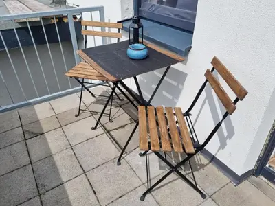 Ein Balkon oder eine Terrasse in der Unterkunft CJS Apartments - Chill or Drive am Nürburgring, new Box Spring Beds, new furniture, WLan, Spacious Rooms, Quiet Location