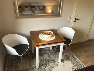 Ein Sitzbereich in der Unterkunft Landhaus Sonneninsel - Appartement