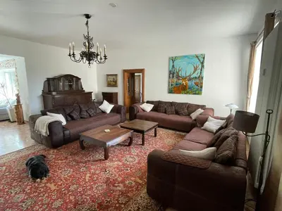 Ein Sitzbereich in der Unterkunft Villa Maaremonte