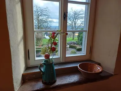 Ein Garten an der Unterkunft Gutshaus De La Fontaine