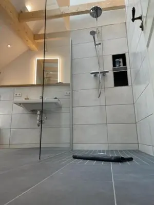 Ein Badezimmer in der Unterkunft Ferienhaus Endertsesel