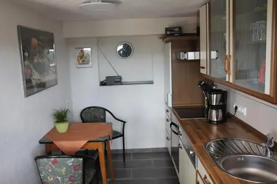 Küche/Küchenzeile in der Unterkunft Ferienwohnung Mohrs