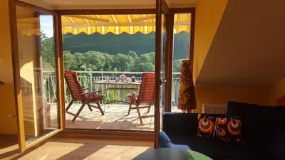 Ein Balkon oder eine Terrasse in der Unterkunft Casa Barzen - Stilvoll Urlauben an der Mosel