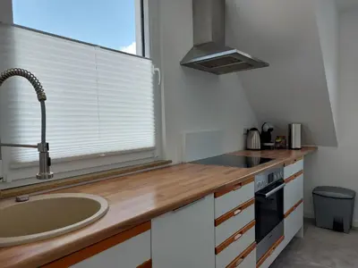 Küche/Küchenzeile in der Unterkunft Ferienwohnung Koblenz Goldgrube